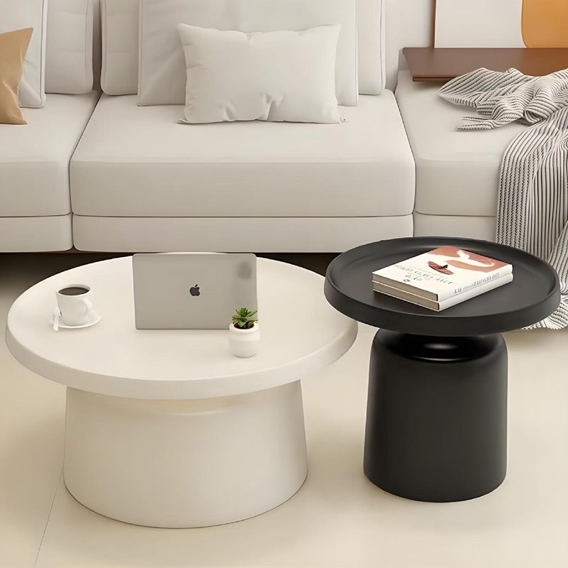 Moderner minimalistischer runder Eisen-Couchtisch für das Wohnzimmer 