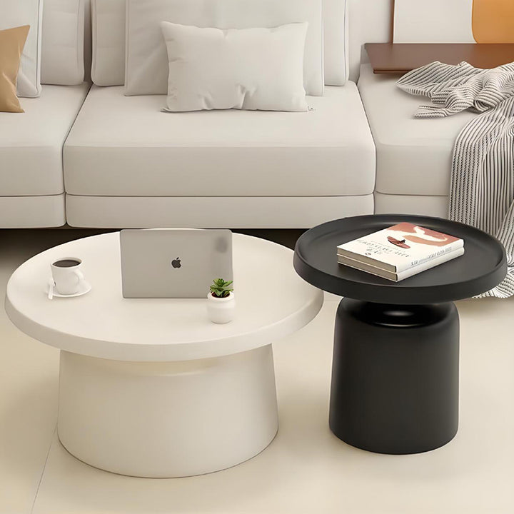 Moderner minimalistischer runder Eisen-Couchtisch für das Wohnzimmer 