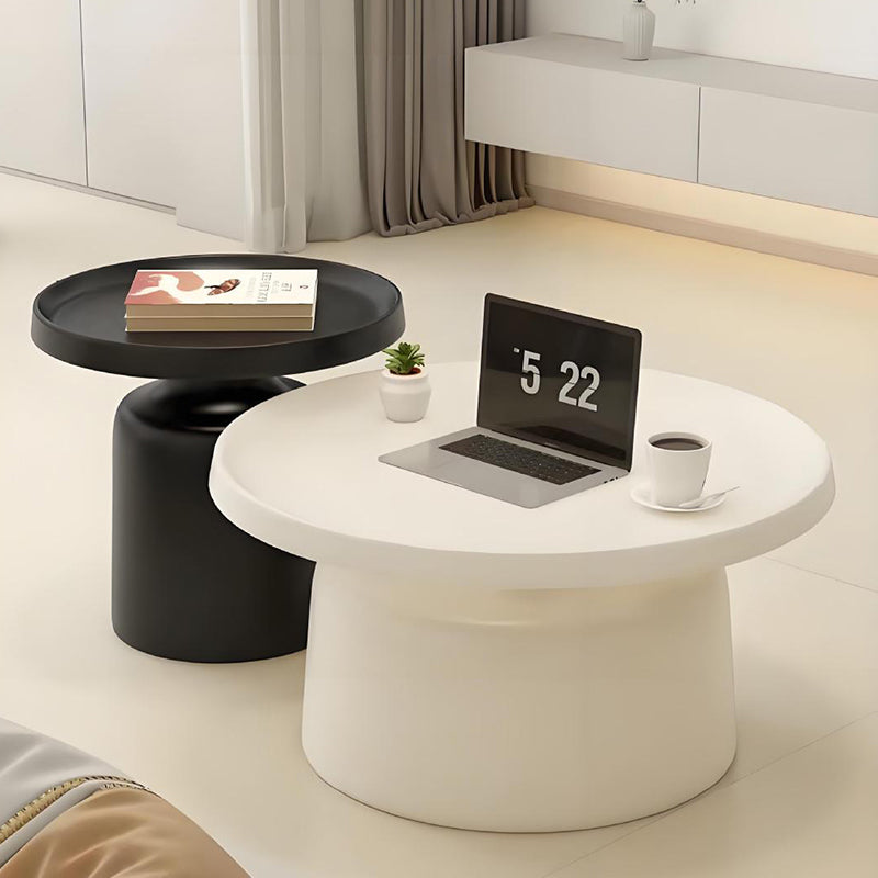 Moderner minimalistischer runder Eisen-Couchtisch für das Wohnzimmer 