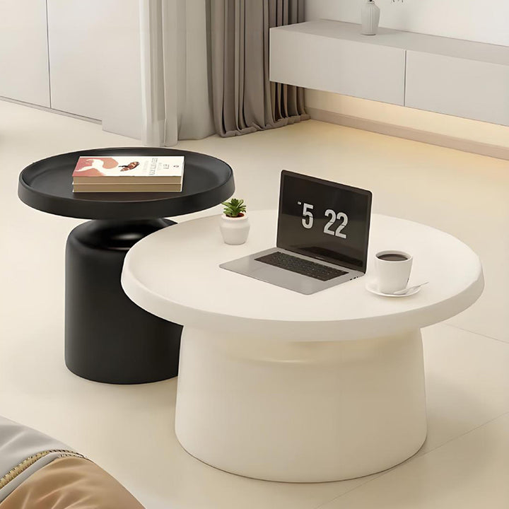 Moderner minimalistischer runder Eisen-Couchtisch für das Wohnzimmer 