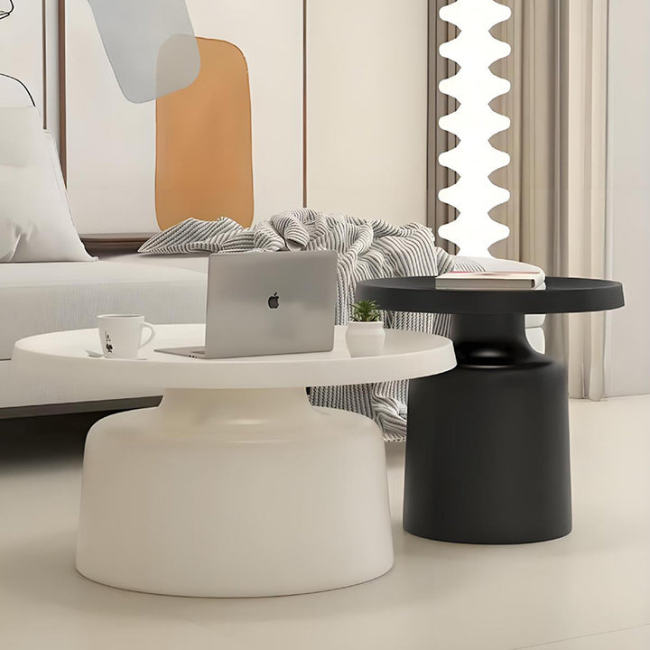Moderner minimalistischer runder Eisen-Couchtisch für das Wohnzimmer 