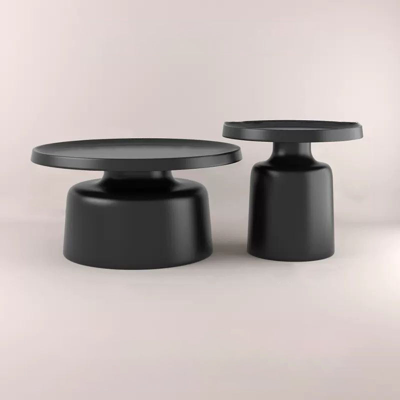 Moderner minimalistischer runder Eisen-Couchtisch für das Wohnzimmer 