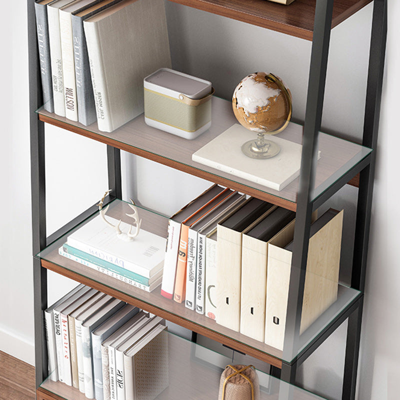 Moderner minimalistischer rechteckiger MDF-Stahl-Bücherregal 4-stufig für das Wohnzimmer 