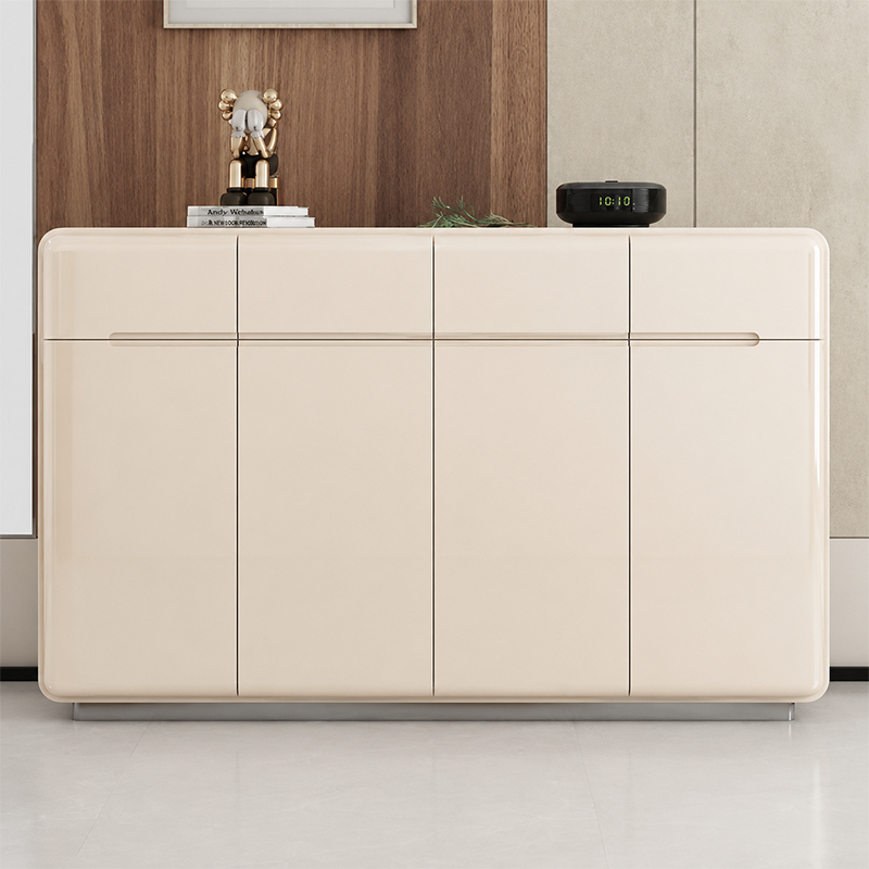 Moderner minimalistischer rechteckiger Schuhschrank aus HDF mit 4 Ebenen für den Eingangsbereich 