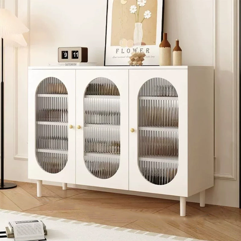 Moderner minimalistischer rechteckiger Rattan-Glas-MDF-Massivholz-Öko-Board-Webschuhspeicher 4-stufig für Eingangsbereiche 