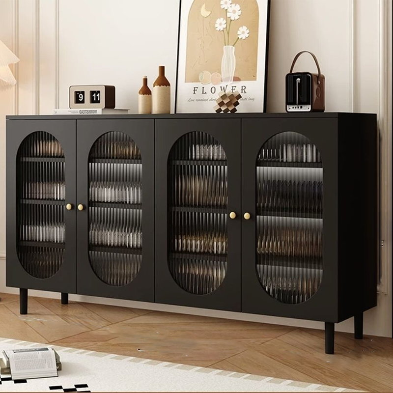 Moderner minimalistischer rechteckiger Rattan-Glas-MDF-Massivholz-Öko-Board-Webschuhspeicher 4-stufig für Eingangsbereiche 