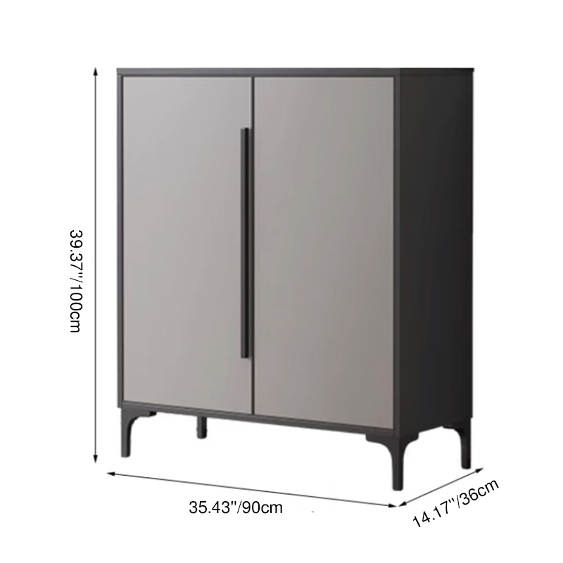 Contemporary Nordic Rectangular Aluminum Alloy Carbon Steel Shoe Storage 4-Tier For Entryways