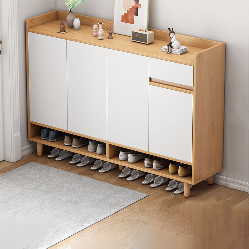 Moderner minimalistischer rechteckiger Schuhschrank aus MDF mit 4 Ebenen für den Eingangsbereich 