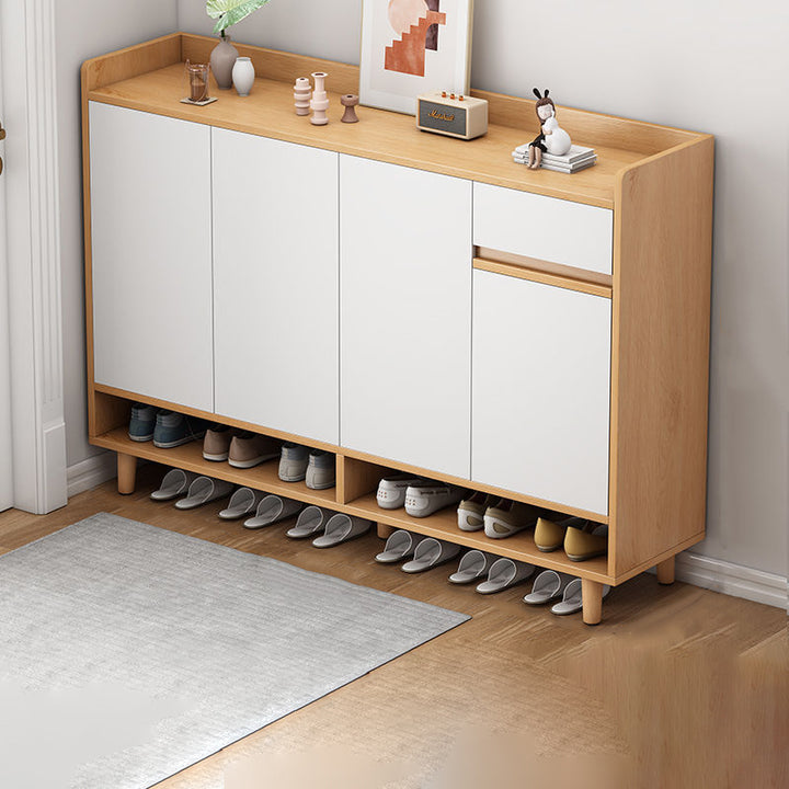 Moderner minimalistischer rechteckiger Schuhschrank aus MDF mit 4 Ebenen für den Eingangsbereich 