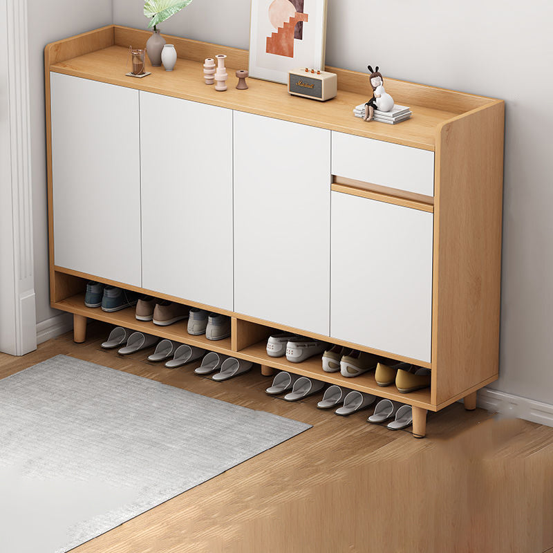 Moderner minimalistischer rechteckiger Schuhschrank aus MDF mit 4 Ebenen für den Eingangsbereich 