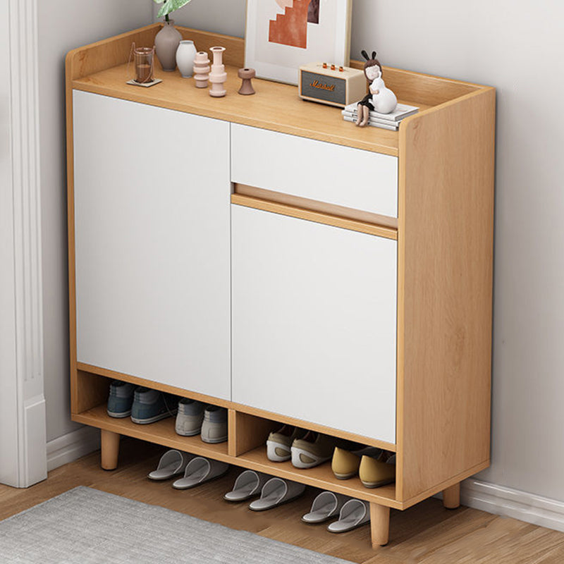 Moderner minimalistischer rechteckiger Schuhschrank aus MDF mit 4 Ebenen für den Eingangsbereich 