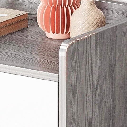 Moderner minimalistischer rechteckiger Schuhschrank aus MDF mit 4 Ebenen für den Eingangsbereich 