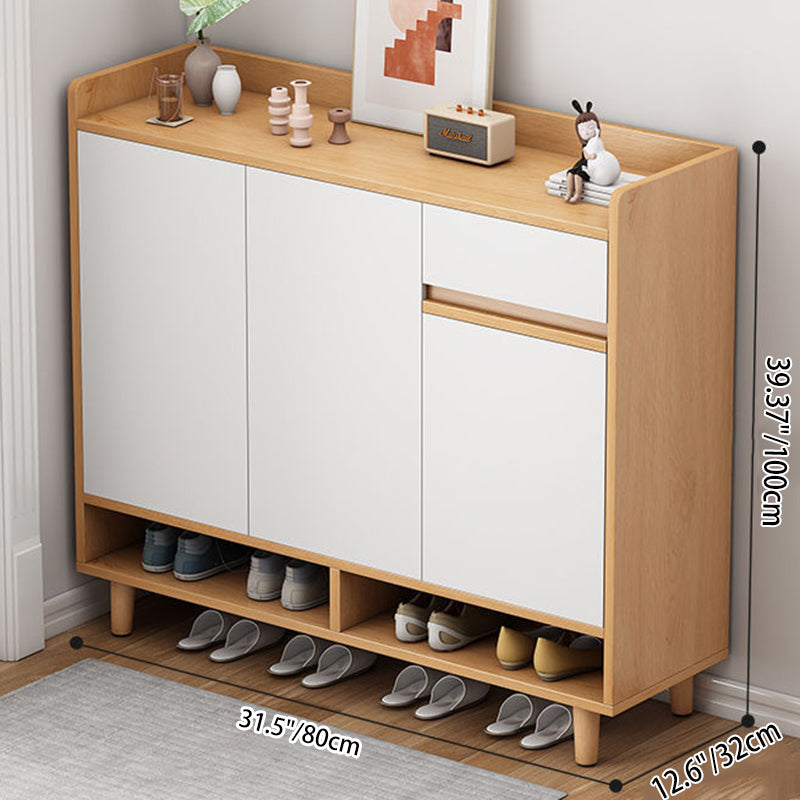 Moderner minimalistischer rechteckiger Schuhschrank aus MDF mit 4 Ebenen für den Eingangsbereich 