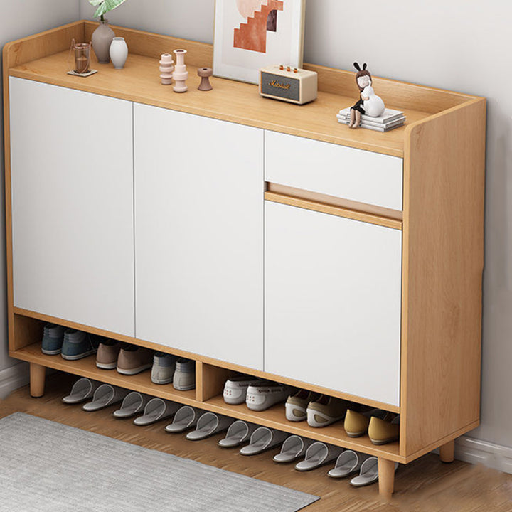 Moderner minimalistischer rechteckiger Schuhschrank aus MDF mit 4 Ebenen für den Eingangsbereich 