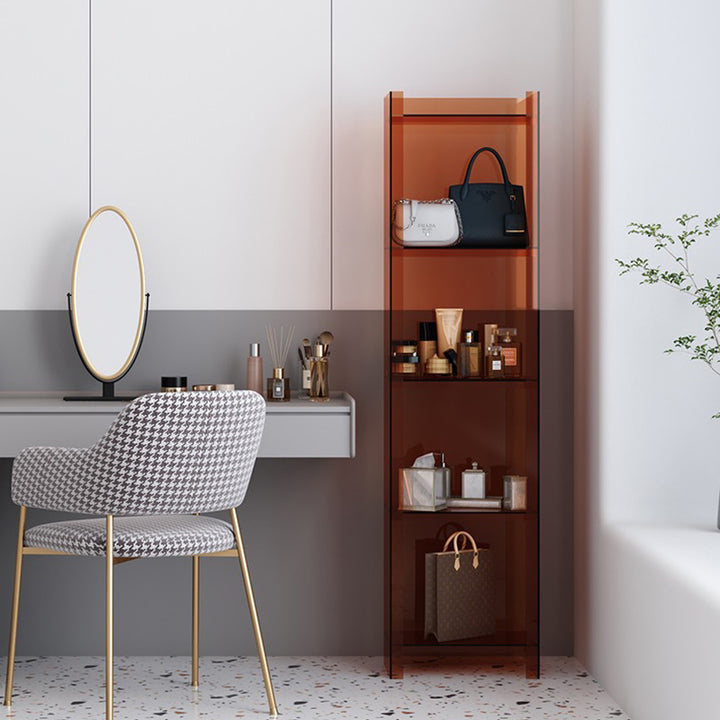 Moderner minimalistischer quadratischer rechteckiger Acryl-Display-Rack mit 4/5 Ebenen für das Wohnzimmer 