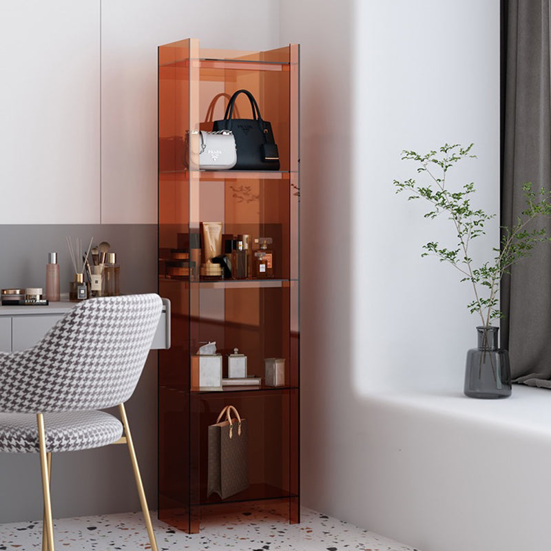 Moderner minimalistischer quadratischer rechteckiger Acryl-Display-Rack mit 4/5 Ebenen für das Wohnzimmer 