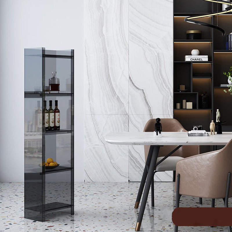 Moderner minimalistischer quadratischer rechteckiger Acryl-Display-Rack mit 4/5 Ebenen für das Wohnzimmer 