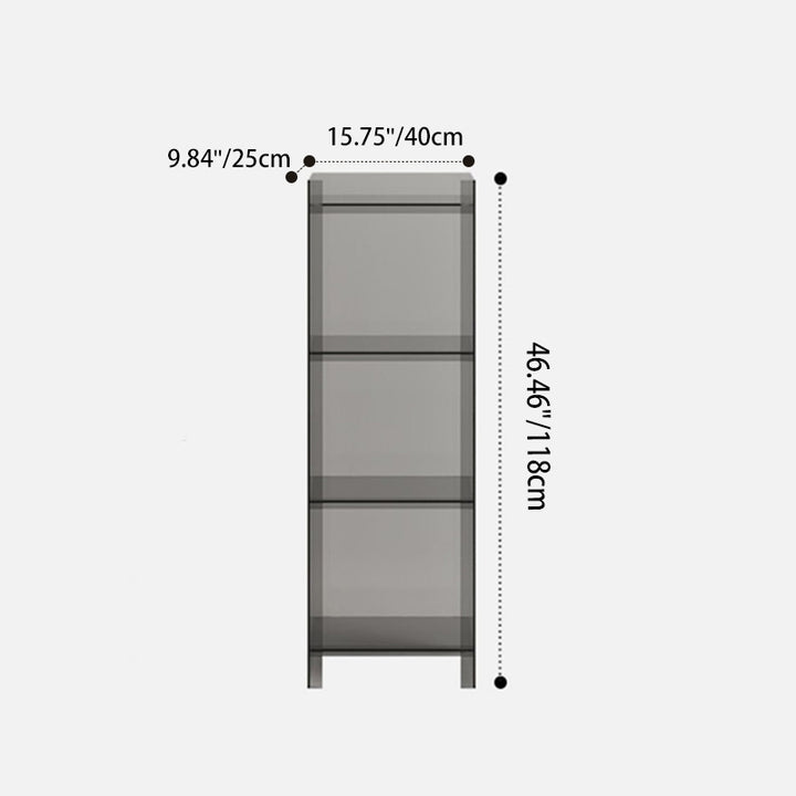 Moderner minimalistischer quadratischer rechteckiger Acryl-Display-Rack mit 4/5 Ebenen für das Wohnzimmer 