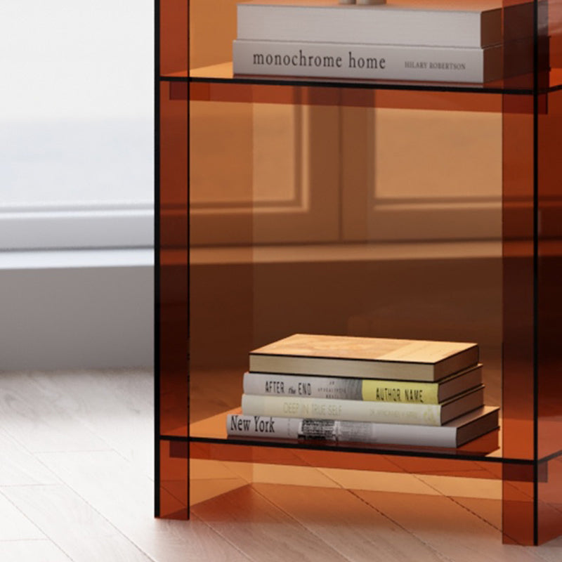 Moderner minimalistischer quadratischer rechteckiger Acryl-Display-Rack mit 4/5 Ebenen für das Wohnzimmer 