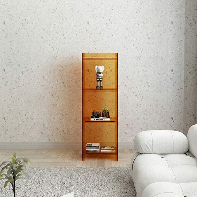 Moderner minimalistischer quadratischer rechteckiger Acryl-Display-Rack mit 4/5 Ebenen für das Wohnzimmer 