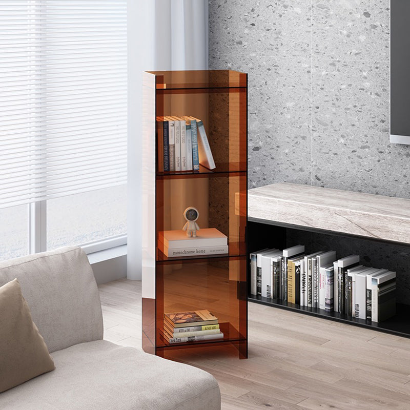 Moderner minimalistischer quadratischer rechteckiger Acryl-Display-Rack mit 4/5 Ebenen für das Wohnzimmer 