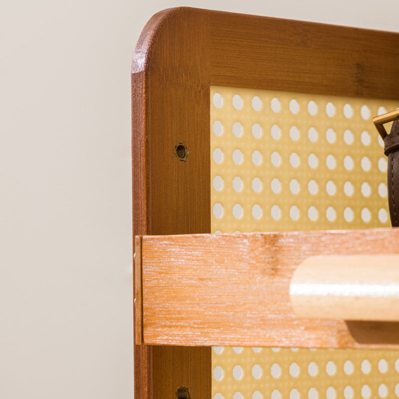 Mesa Auxiliar Moderna Minimalista Cuadrada Rectangular de Acrílico Plástico Ratán Nan Bambú Tejido Móvil de 2 Niveles para Sala de Estar 