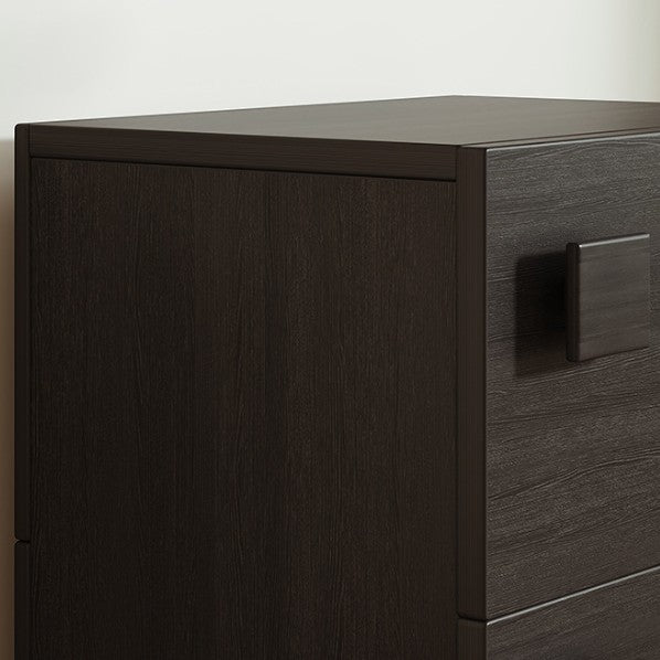 Contemporary Retro Square Rectangular MDF Stackable Nightstand 1-Drawer For Bedroom