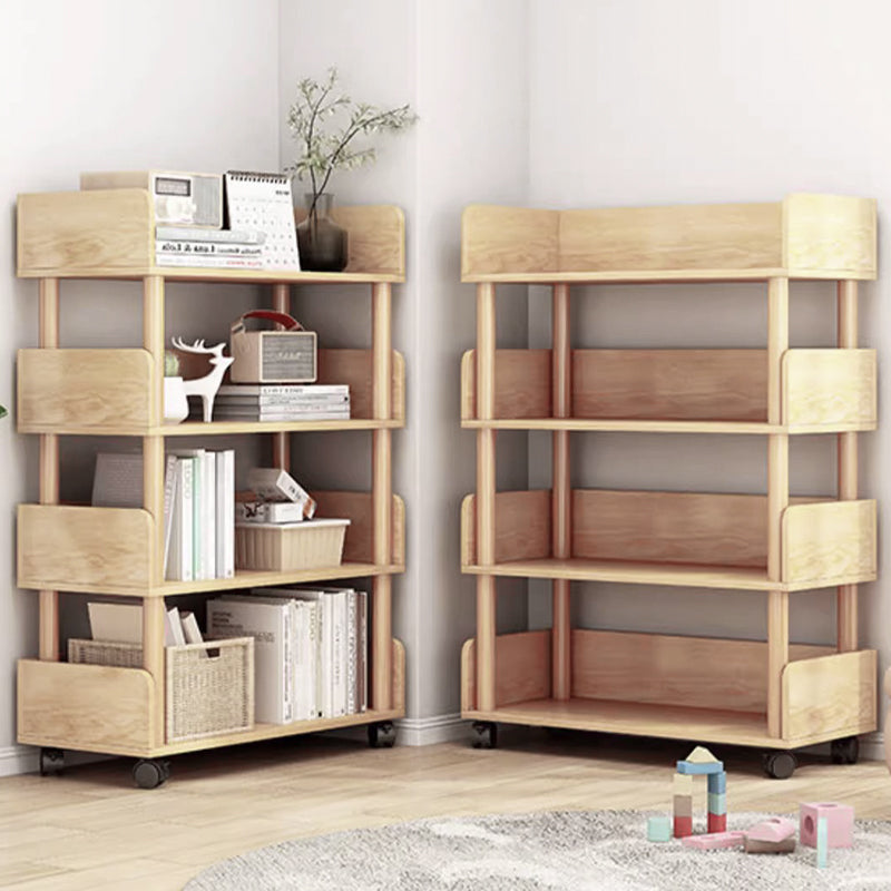 Estantería móvil rectangular de MDF minimalista moderna de 3/4 niveles para sala de estar 