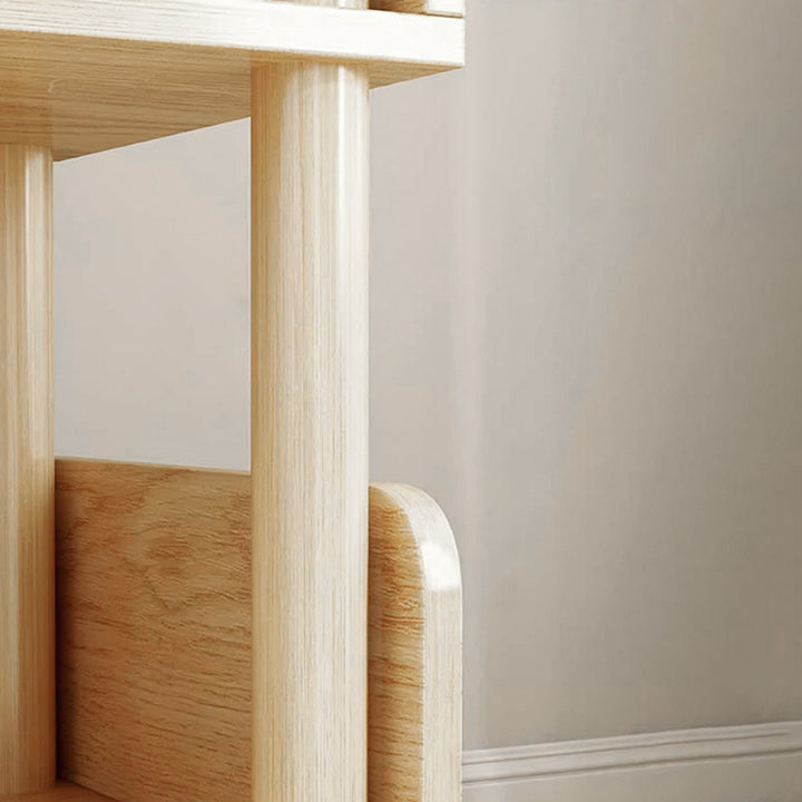 Estantería móvil rectangular de MDF minimalista moderna de 3/4 niveles para sala de estar 