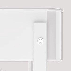 Mesa Auxiliar Plegable Móvil de Acero al Carbono de Plástico Rectangular Minimalista Moderna de 3 Niveles para Sala de Estar 