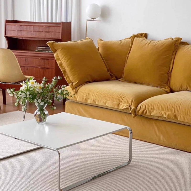 Modern Minimalist Square MDF Iron Coffee Table For Living Room