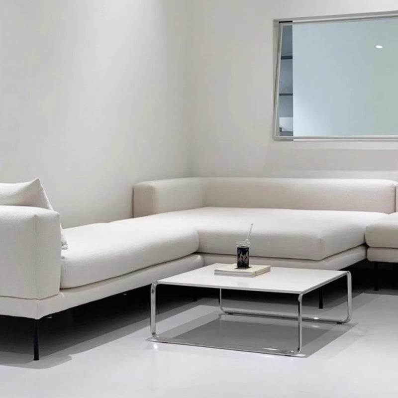 Modern Minimalist Square MDF Iron Coffee Table For Living Room