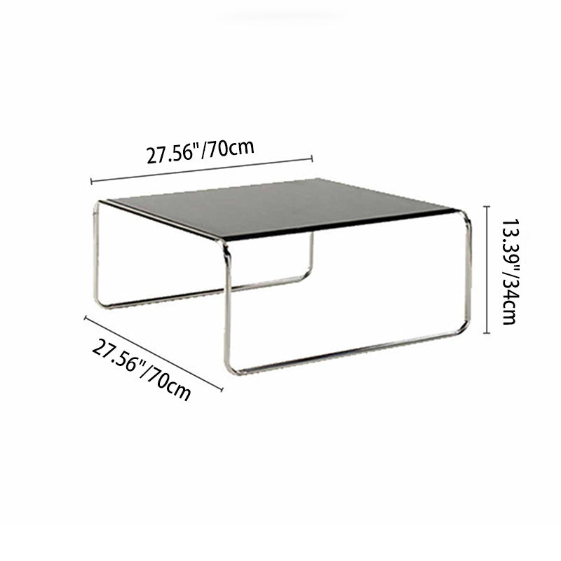 Modern Minimalist Square MDF Iron Coffee Table For Living Room