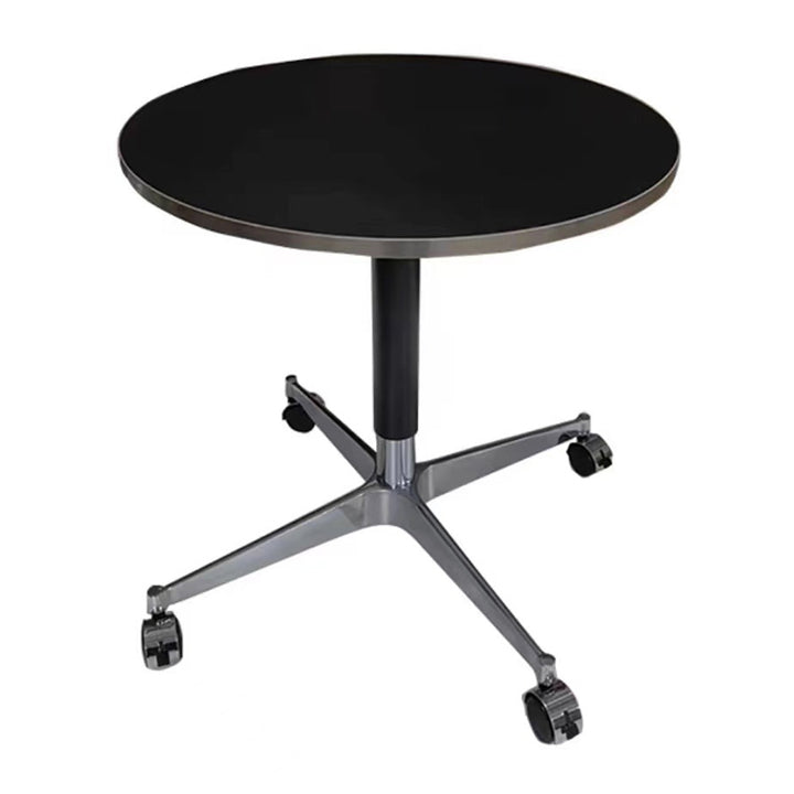 Table basse moderne minimaliste ronde en panneau de particules orientées en aluminium allié, réglable en hauteur, pour salon 