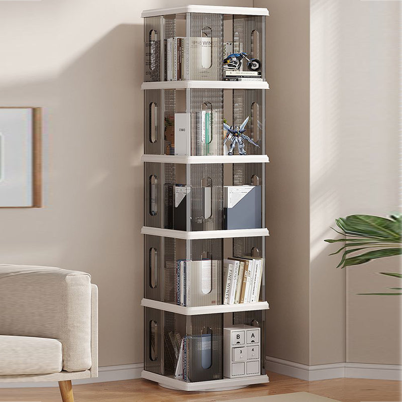 Moderner minimalistischer quadratischer ABS PET Dreh-Aufbewahrungsschrank 2/3/4/5-stufig für das Wohnzimmer 