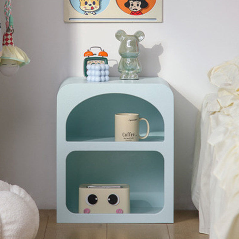 Moderner minimalistischer quadratischer rechteckiger MDF-Nachttisch 3-stufig für das Schlafzimmer 