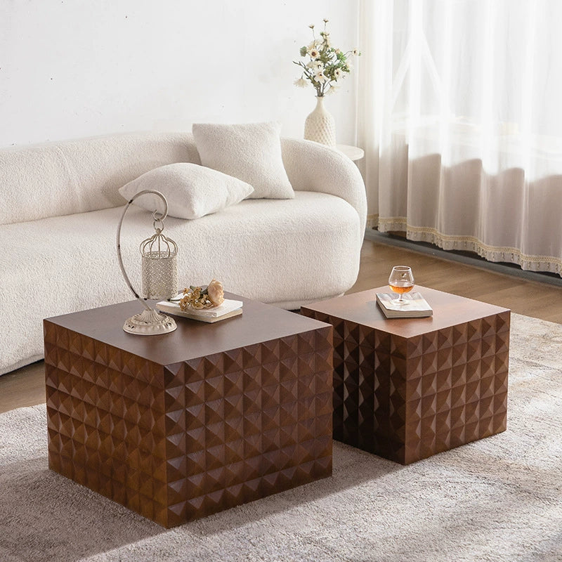 Table basse carrée contemporaine rétro en MDF pour salon 