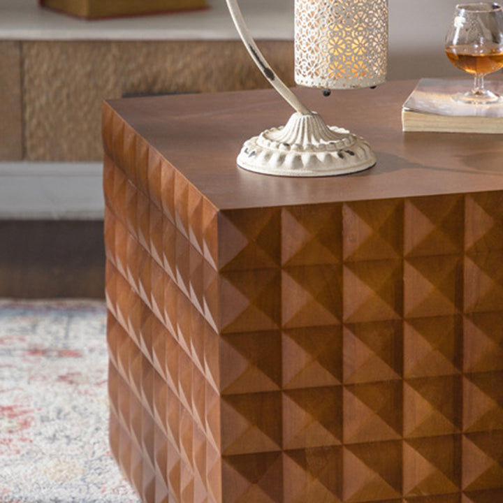 Table basse carrée contemporaine rétro en MDF pour salon 