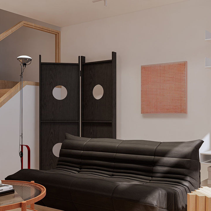 Paravent de pièce rectangulaire en MDF et bois de pin au design minimaliste moderne pour salon 