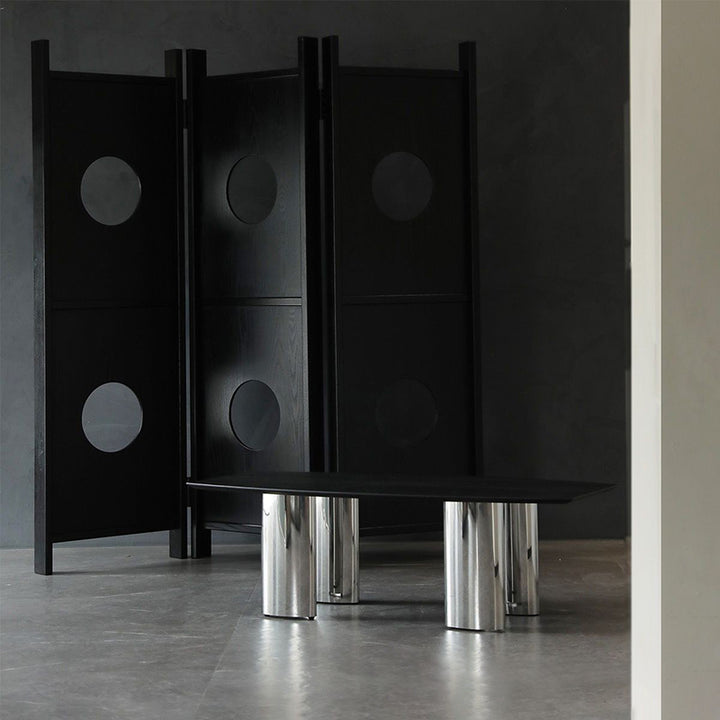 Paravent de pièce rectangulaire en MDF et bois de pin au design minimaliste moderne pour salon 
