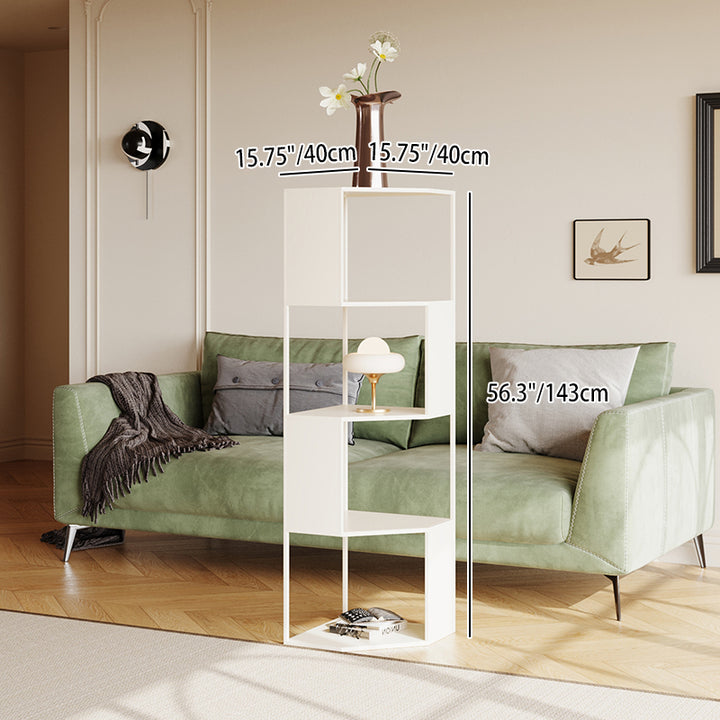 Étagère d'angle en fer triangulaire minimaliste moderne à 4/5 niveaux pour salon 