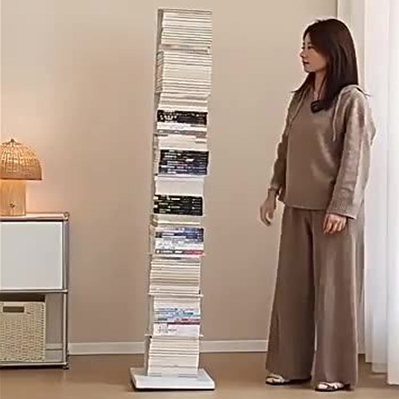 Moderner minimalistischer rechteckiger Bücherregal aus Kohlenstoffstahl mit 5/6/8/9 Ebenen für das Wohnzimmer 