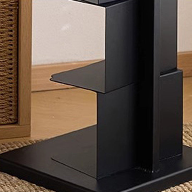 Moderner minimalistischer rechteckiger Bücherregal aus Kohlenstoffstahl mit 5/6/8/9 Ebenen für das Wohnzimmer 