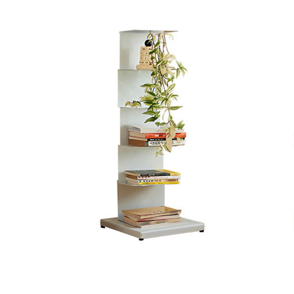 Moderner minimalistischer rechteckiger Bücherregal aus Kohlenstoffstahl mit 5/6/8/9 Ebenen für das Wohnzimmer 