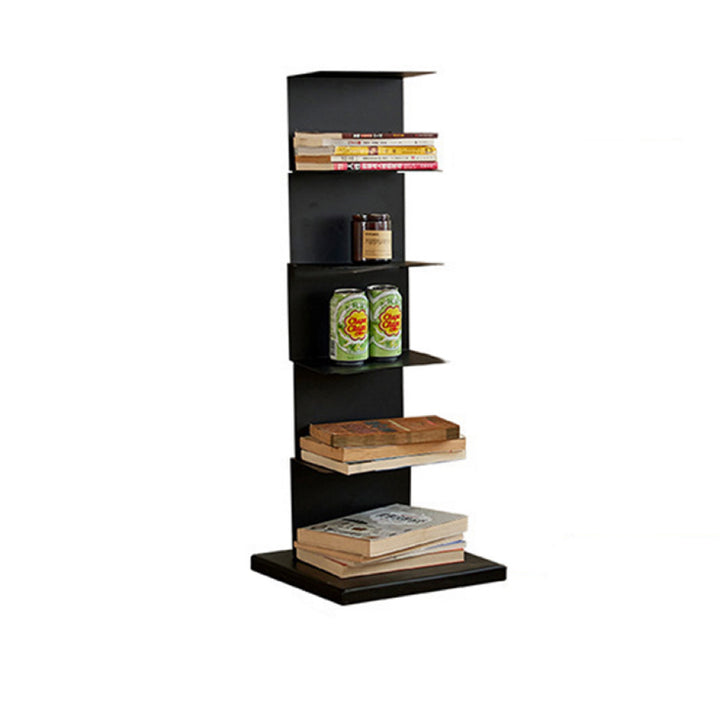 Moderner minimalistischer rechteckiger Bücherregal aus Kohlenstoffstahl mit 5/6/8/9 Ebenen für das Wohnzimmer 