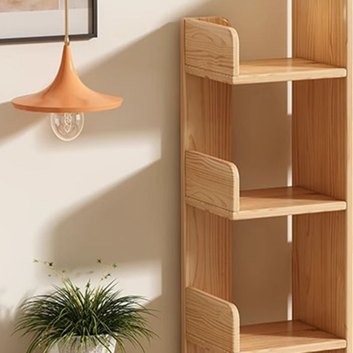 Moderner minimalistischer rechteckiger Massivholz-Eco-Board-Bücherregal 9-stufig für das Wohnzimmer 