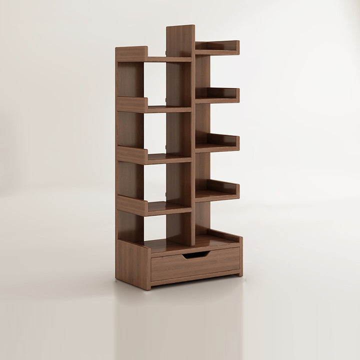 Moderner minimalistischer rechteckiger Massivholz-Eco-Board-Bücherregal 9-stufig für das Wohnzimmer 