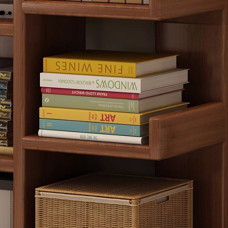 Moderner minimalistischer rechteckiger Massivholz-Eco-Board-Bücherregal 9-stufig für das Wohnzimmer 