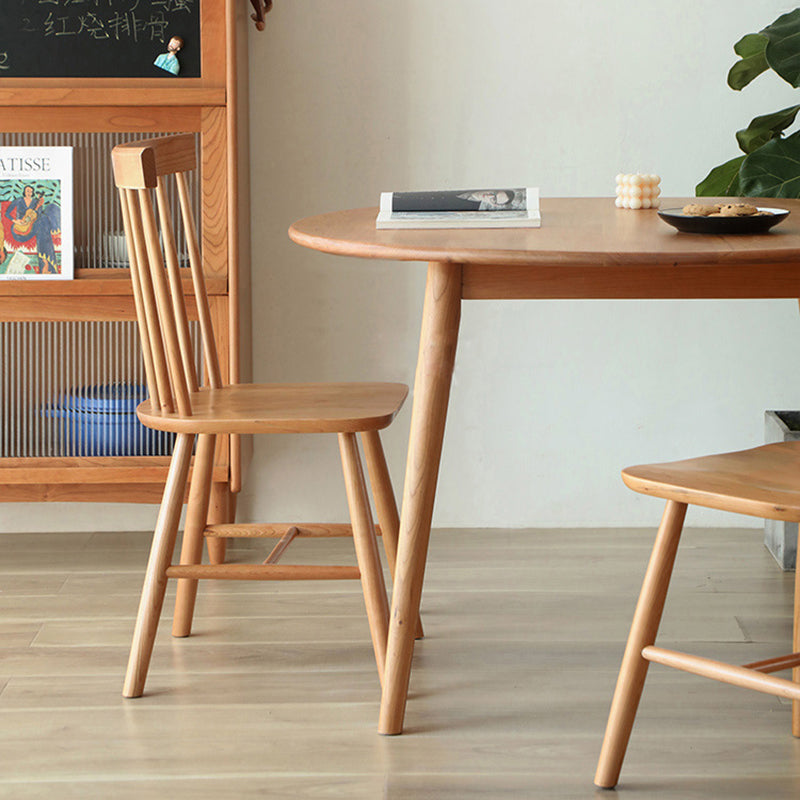 Mesa de comedor redonda de madera de cerezo japonesa tradicional para 4/8 asientos 