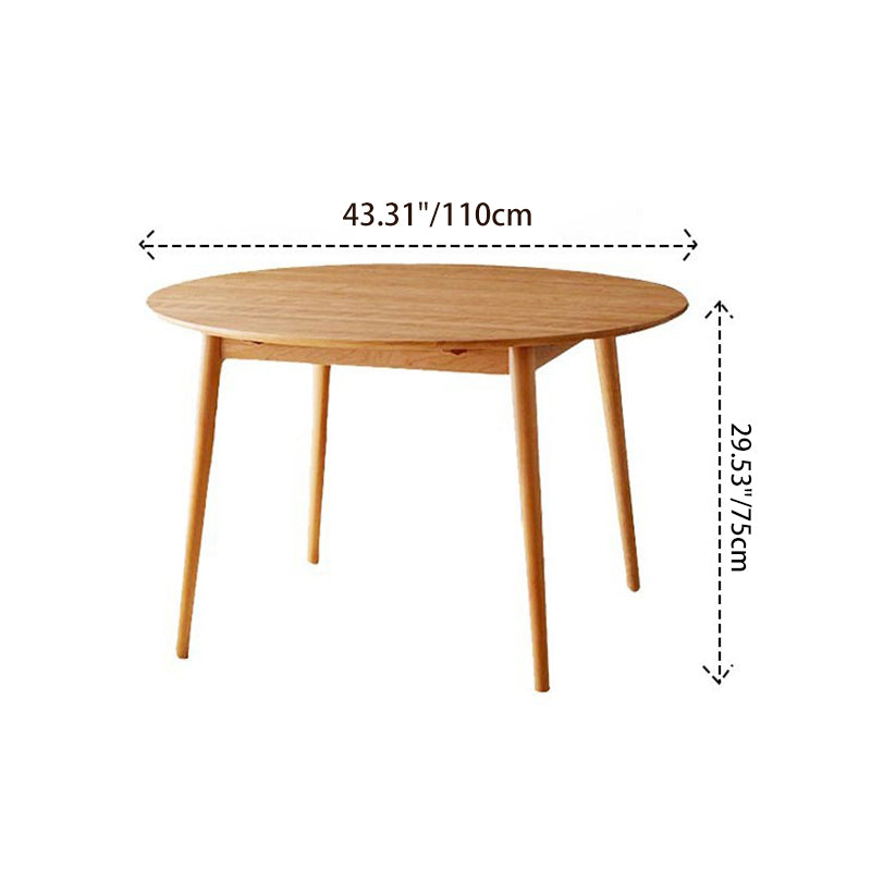 Mesa de comedor redonda de madera de cerezo japonesa tradicional para 4/8 asientos 